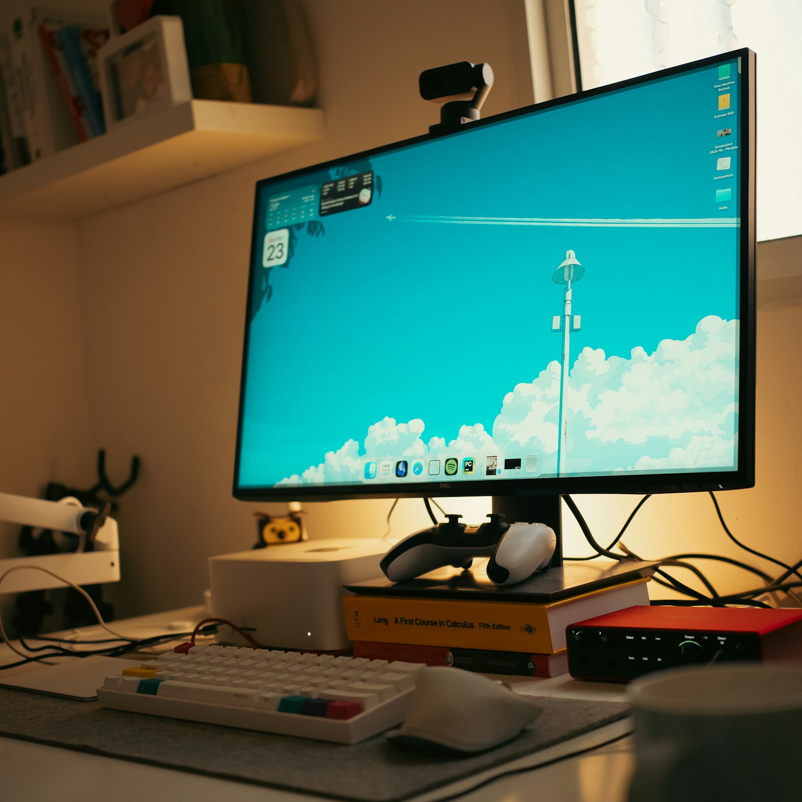 External webcam clipped to the top of a computer monitor